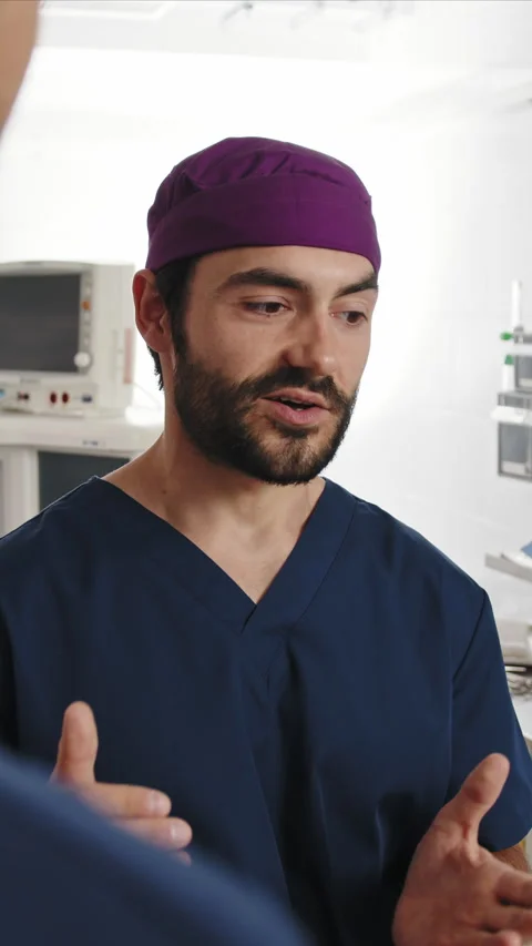 Surgeon Explaining Vertical Video Stock Footage 316192399