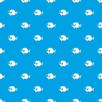 Surgeon fish pattern seamless blue イラスト素材