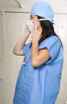 Surgeon getting ready for Surgery Stock Photos