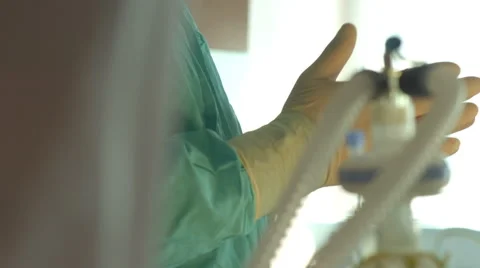 The surgeon hands before operation Stock Footage 64424760