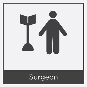 Surgeon icon isolated on white background Free Stock Illustration