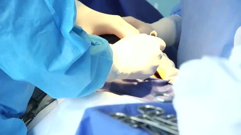 Surgeon making Cesarean section Video stock 54968306