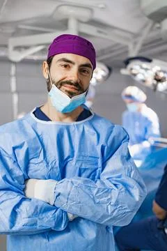 Surgeon in Operating Room 스톡 사진