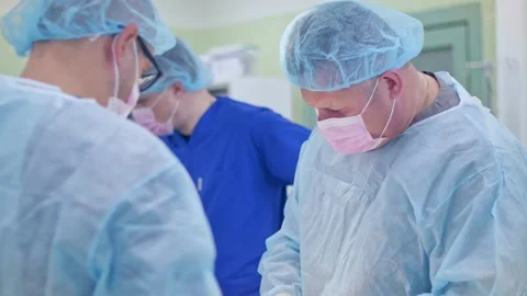 The surgeon performs a surgical operation Stock Footage 150888410