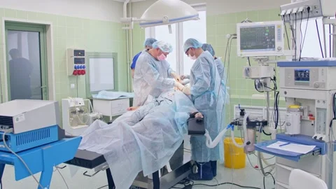 The surgeon performs a surgical operation Stock Footage 150891073