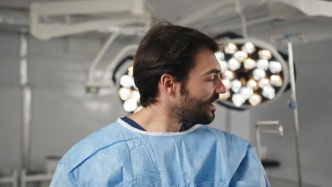 Surgeon Preparing for Operation Stock Footage 315973809