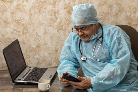 Surgeon, rest break Stock Photos