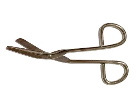 Surgeon scissors, isolated. Stock Photos