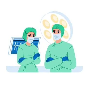 Surgeon surgeons operating room vector Stock Illustration