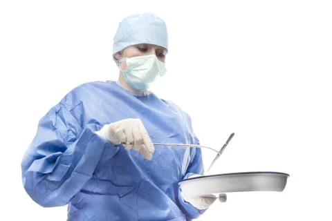 Surgeon with surgical Instruments Stock Photos