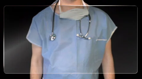Surgeon touch screen  Stock-Footage 210228278