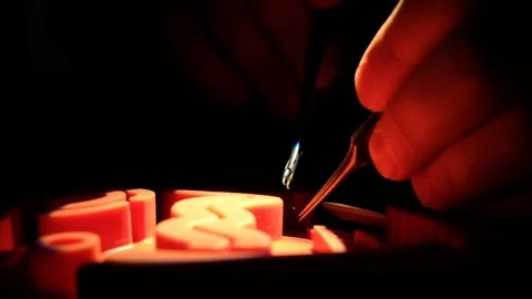 The surgeon trains to suture Stock Footage 89567529