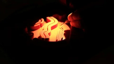 The surgeon trains to suture Stock Footage 89567537