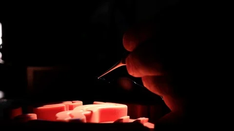 The surgeon trains to suture Stock Footage 89567605