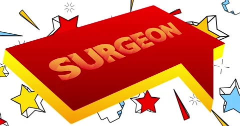 Surgeon word in a 3d speech bubble Stock Footage 197939587