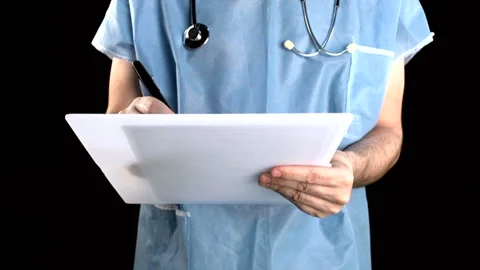 Surgeon writing, close up Stock Footage 210216635