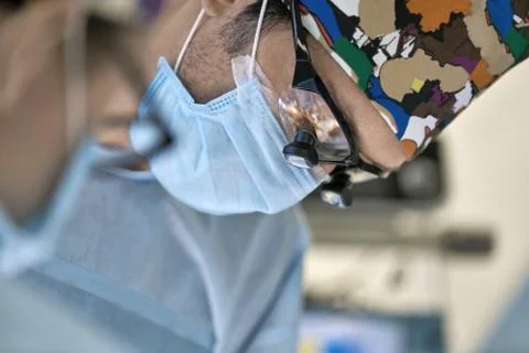 Surgeons in operating room Foto stock