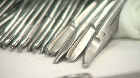 Surgeons Tools Extreme CU Stock Footage 47720367