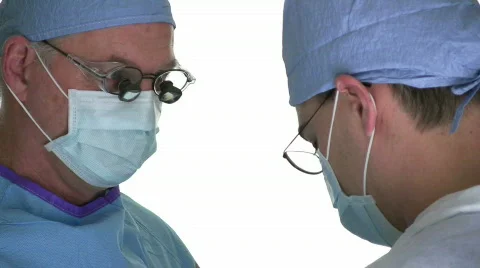 Surgeons on White Stock Footage 599297
