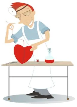 Surgery and the heart Stock Illustration