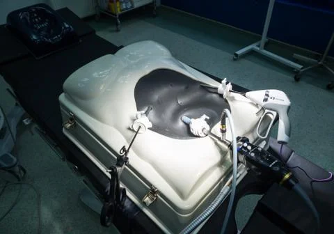 Surgery arthroscope, arthroscopy camera and probe in new and modern operating Stock Photos