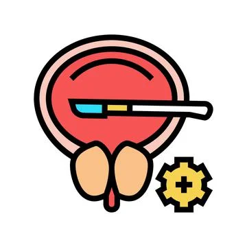 Surgery bladder color icon vector illustration Illustrazione stock
