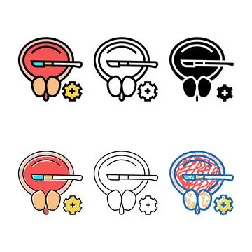 Surgery bladder color icon vector concepts Stock Illustration