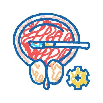 Surgery bladder icon doodle illustration Stock Illustration