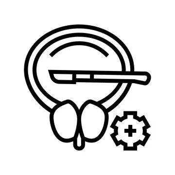 Surgery bladder line icon vector illustration Illustrazione stock