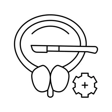 Surgery bladder line icon vector illustration Illustrazione stock