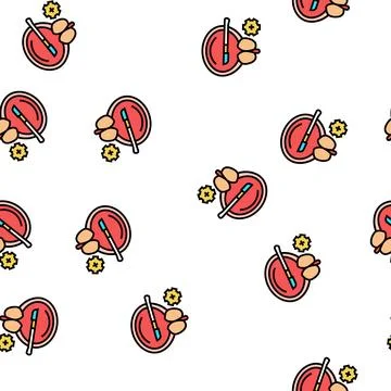 Surgery bladder vector seamless pattern Stock Illustration