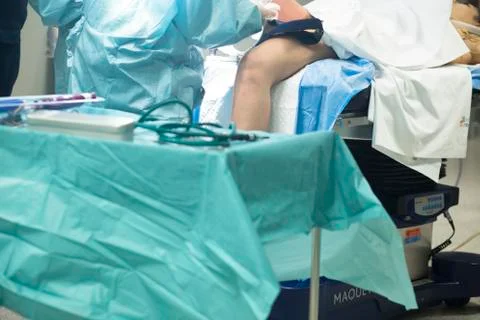 Surgery instrumentation table Stock Photos