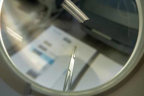 Surgery instruments in reprocessing Stock Photos