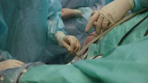 Surgery on the knee Stock Footage