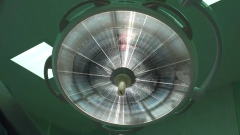 Surgery Lights With Reflection Of Surgery 3 Stock Footage 96678139