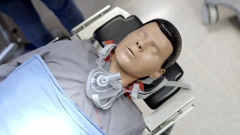 Surgery mannequin ready for an operation in a teaching medical school Stock-Footage 262253368