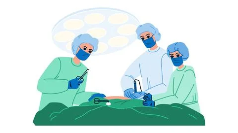 Surgery operate vector Illustrazione stock