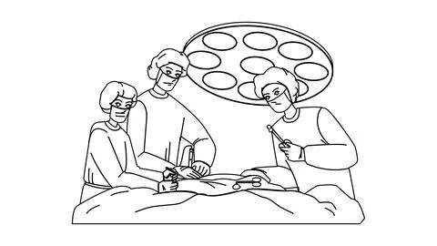 Surgery operate vector Illustrazione stock