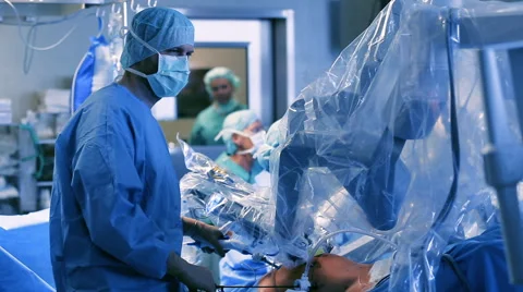 Surgery in the operating robotic technology Vídeos de archivo 64553098