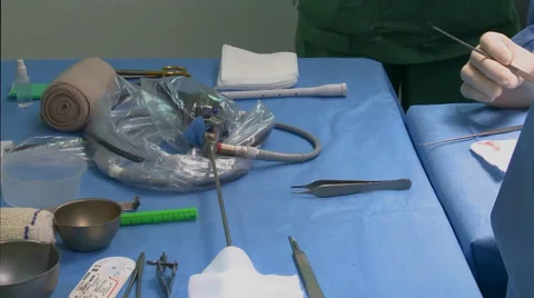 Surgery in an operating room Stock Footage 53813927