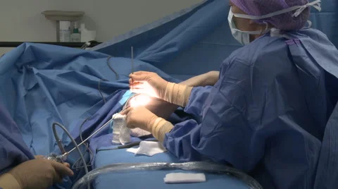 Surgery in an operating room Stock Footage 53816431