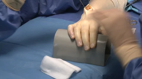 Surgery in an operating room Stock Footage 53817149