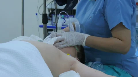 Surgery operation, general view in hospital Stock Footage 59114231