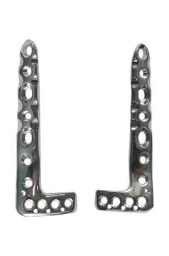 Surgery-plates left and right on white back ground, clipping path including Stock Photos