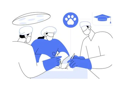 Surgery practice isolated cartoon vector illustrations. Ilustración de archivo