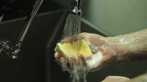 Surgery Prep - Scrub Hands Stock Footage 12519604