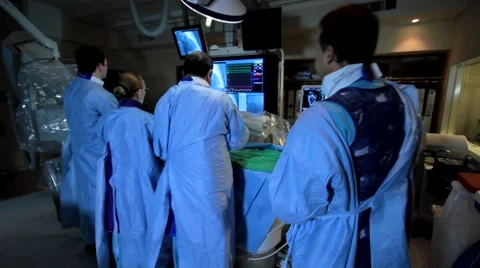 Surgery Room With Surgeons Stock Footage 44239999