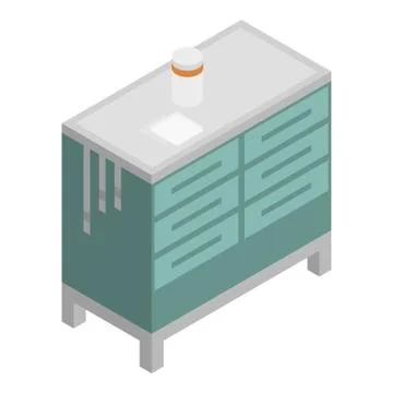 Surgery stand icon, isometric style Illustrazione stock