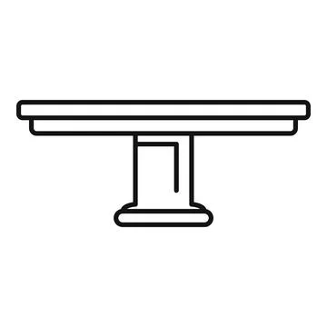 Surgery table standing on one leg, medical equipment for operating room Stock Illustration
