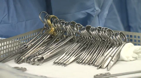 Surgery Tools Bench scissors CU Stock Footage 47720189
